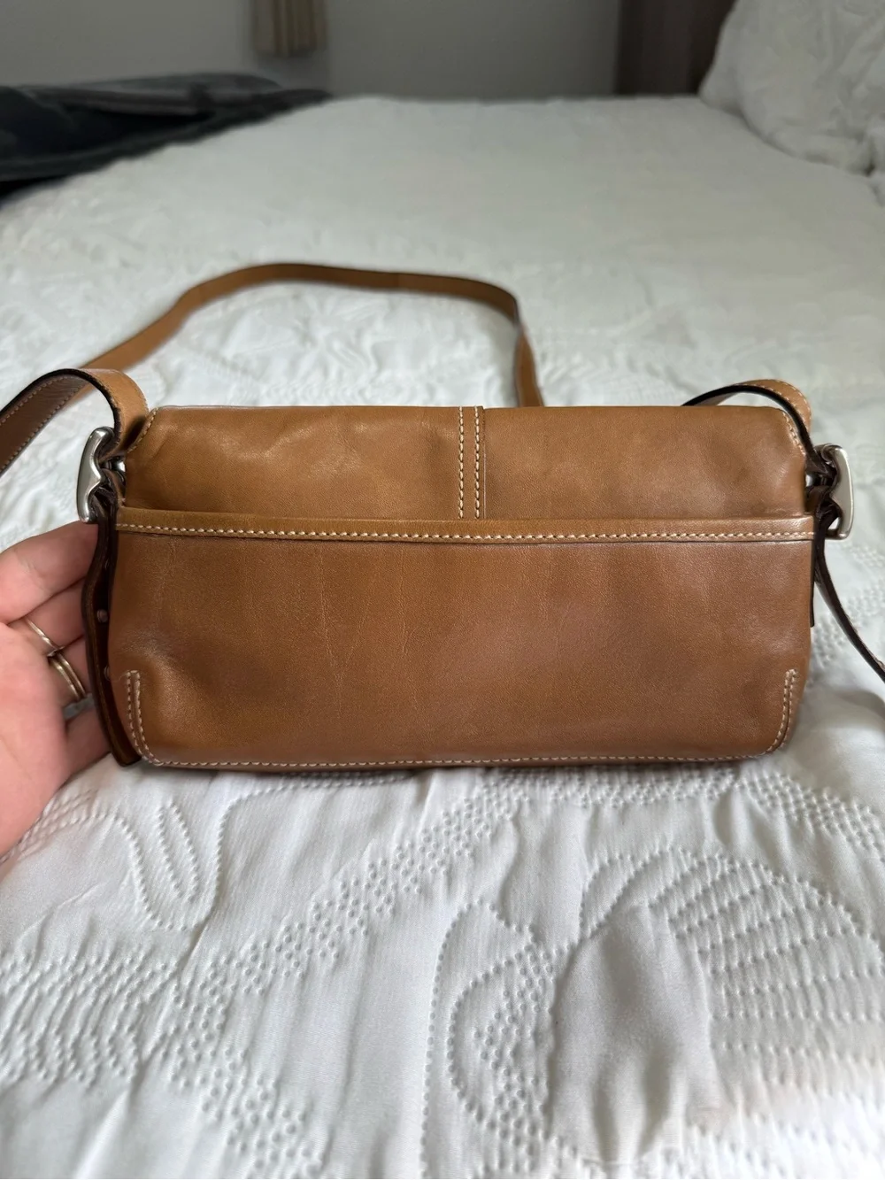 Vintage Coach 4280 Legacy Mini Flap Crossbody Bag Cognac Leather Y2K